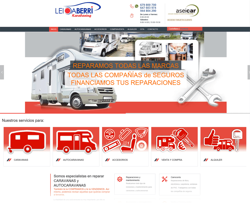 web reparación caravanas