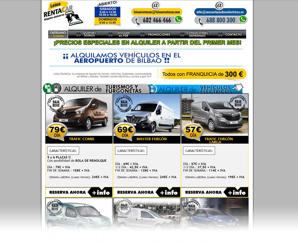 web leioa rentacar